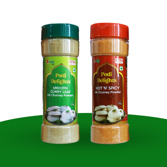 Smooth Curry Leaf & Hot'n Spicy Idli Chutney Powder
